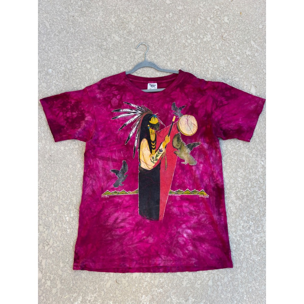 Vintage T-Shirt Gina Gray Native American Tie Dye Single Stitch XL The Mountain